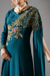 Maria Osama Khan - Elysian - Teal green  - Grip & Korean - 2 Piece
